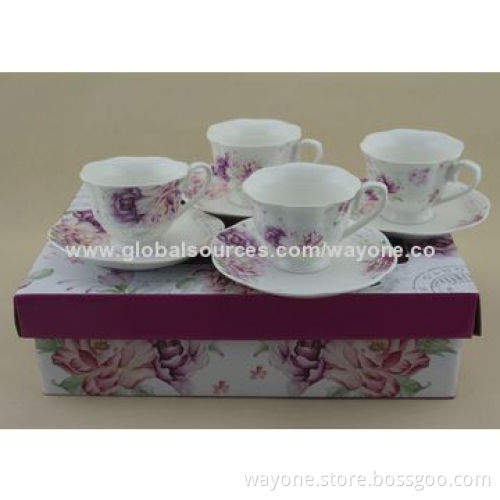 2-piece 10oz Coffee Mug Set, Vintage Design, Display Box, Ideal for Gifts, Food and Dishwasher-safe